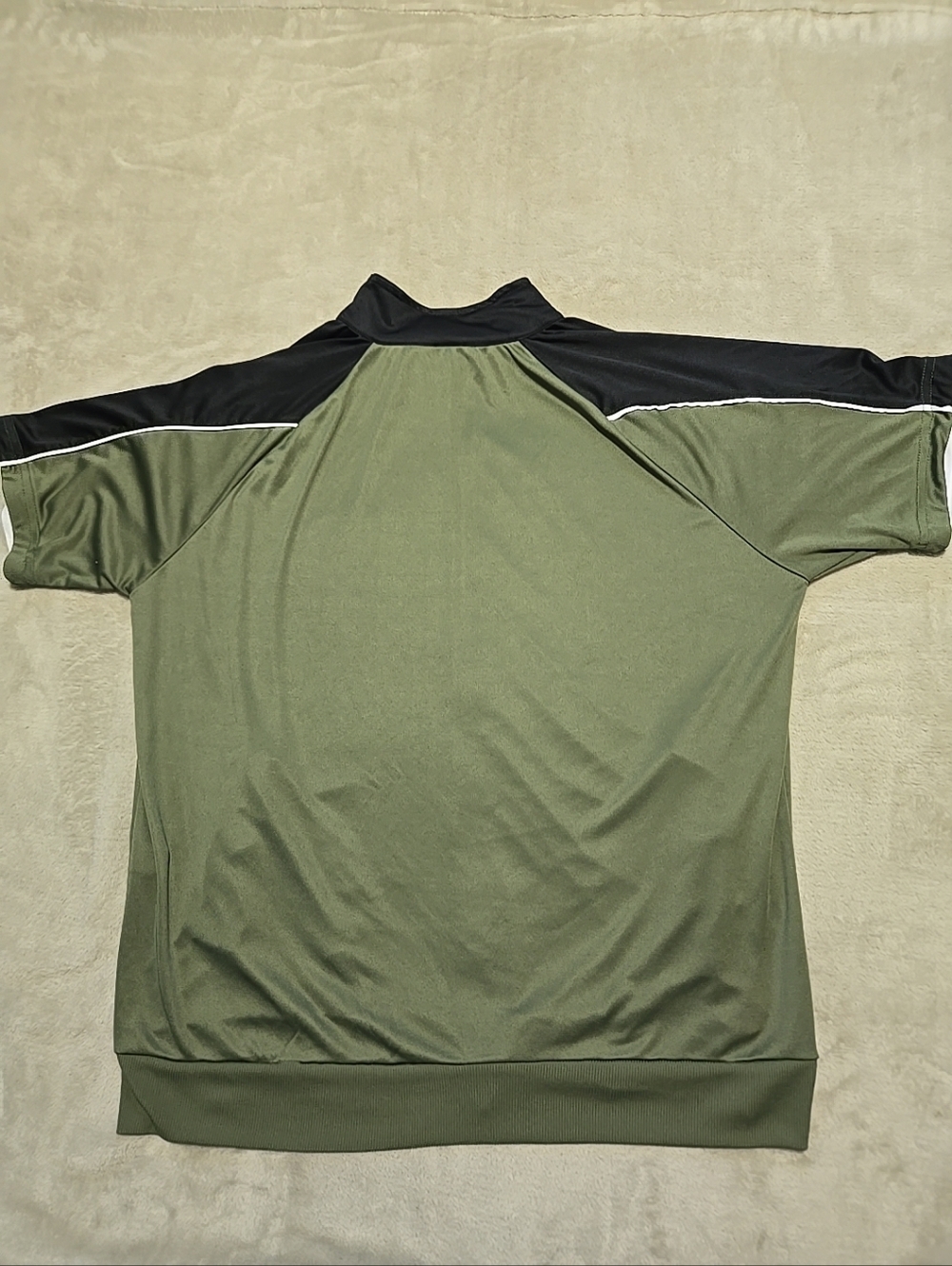 Nike Olive Green and Black Short Sleeve Windbreaker Track Jacket Mens Size XL - Picture 3 of 6